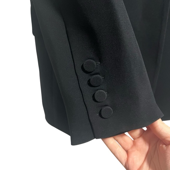 NEW NWT Cinq A Sept Loisa Crystal Embellished Crepe Blazer Jacket In Black - Picture 9 of 14